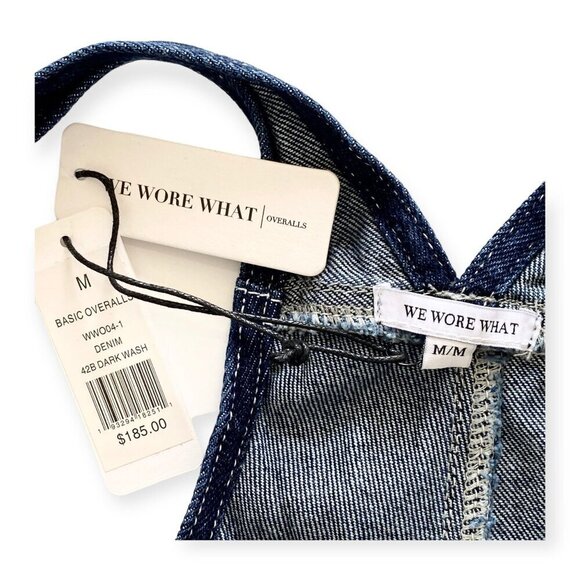 WE WORE WHAT Basic Denim Overalls, size M, New with tag - Picture 12 of 16